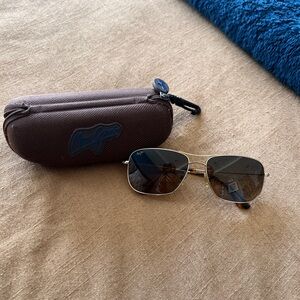 Maui Jim Brown Sunglasses  with gold Accents